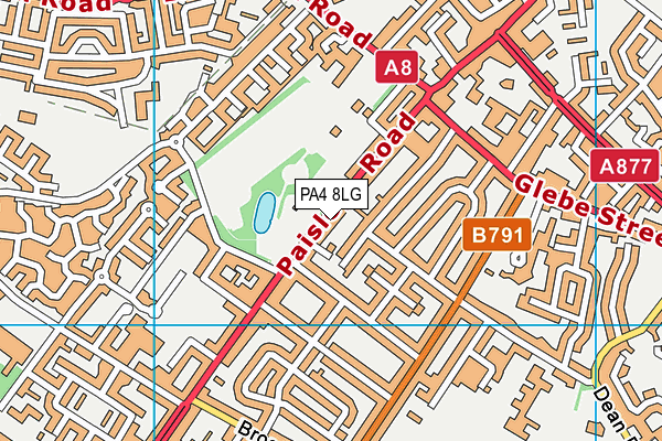PA4 8LG map - OS VectorMap District (Ordnance Survey)
