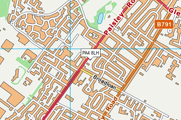 PA4 8LH map - OS VectorMap District (Ordnance Survey)