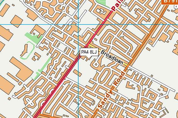 PA4 8LJ map - OS VectorMap District (Ordnance Survey)