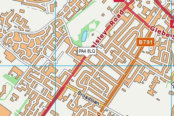 PA4 8LQ map - OS VectorMap District (Ordnance Survey)