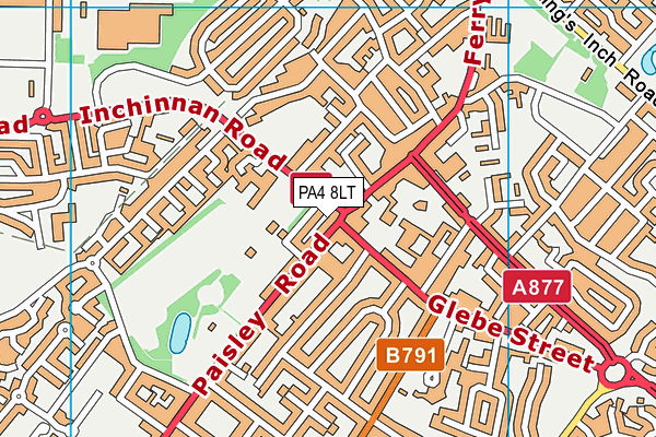 PA4 8LT map - OS VectorMap District (Ordnance Survey)