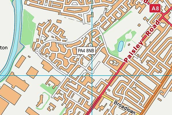 PA4 8NB map - OS VectorMap District (Ordnance Survey)