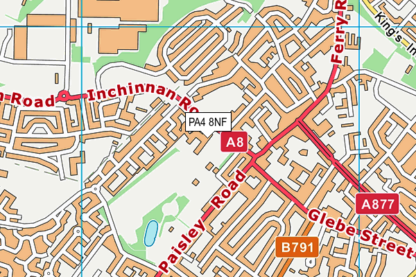 PA4 8NF map - OS VectorMap District (Ordnance Survey)