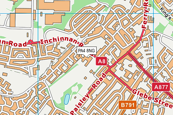 PA4 8NG map - OS VectorMap District (Ordnance Survey)