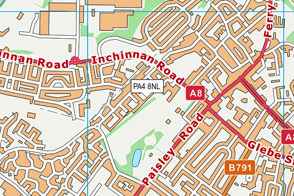 PA4 8NL map - OS VectorMap District (Ordnance Survey)