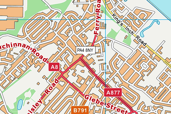 PA4 8NY map - OS VectorMap District (Ordnance Survey)