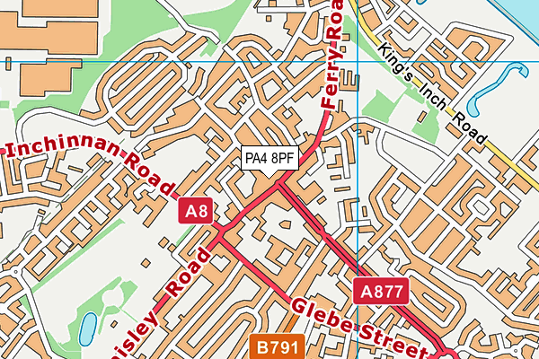 PA4 8PF map - OS VectorMap District (Ordnance Survey)