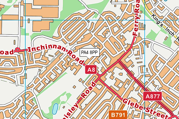 PA4 8PP map - OS VectorMap District (Ordnance Survey)