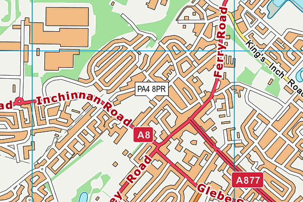 PA4 8PR map - OS VectorMap District (Ordnance Survey)