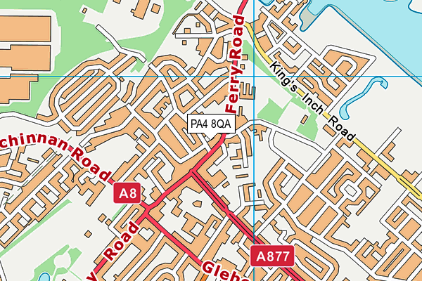 PA4 8QA map - OS VectorMap District (Ordnance Survey)