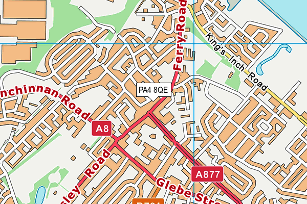 PA4 8QE map - OS VectorMap District (Ordnance Survey)