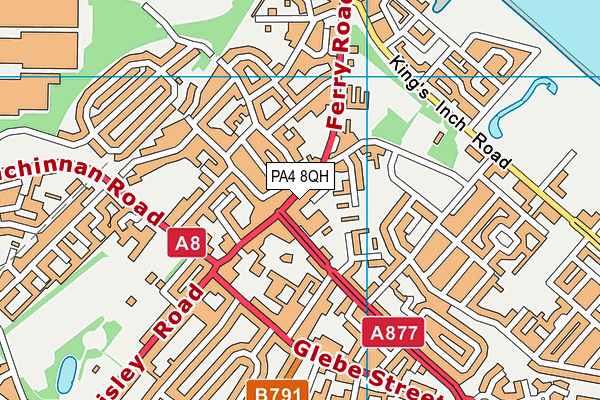 PA4 8QH map - OS VectorMap District (Ordnance Survey)