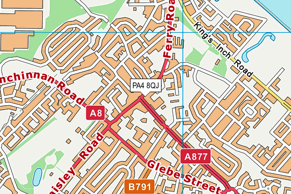PA4 8QJ map - OS VectorMap District (Ordnance Survey)