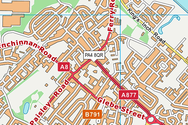 PA4 8QR map - OS VectorMap District (Ordnance Survey)