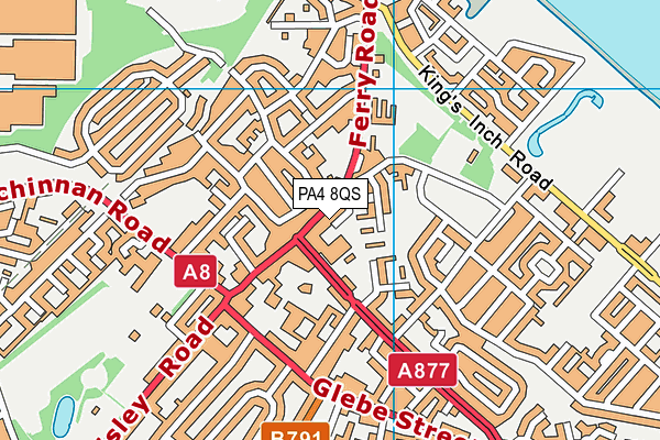 PA4 8QS map - OS VectorMap District (Ordnance Survey)