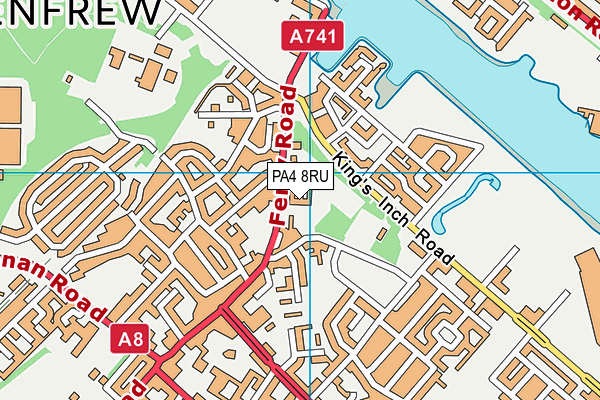 PA4 8RU map - OS VectorMap District (Ordnance Survey)