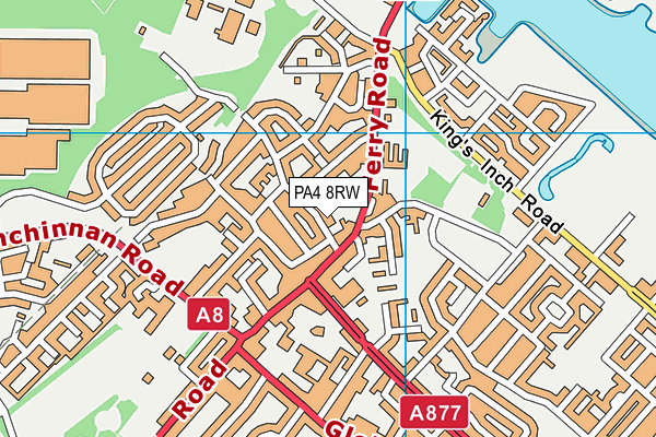 PA4 8RW map - OS VectorMap District (Ordnance Survey)