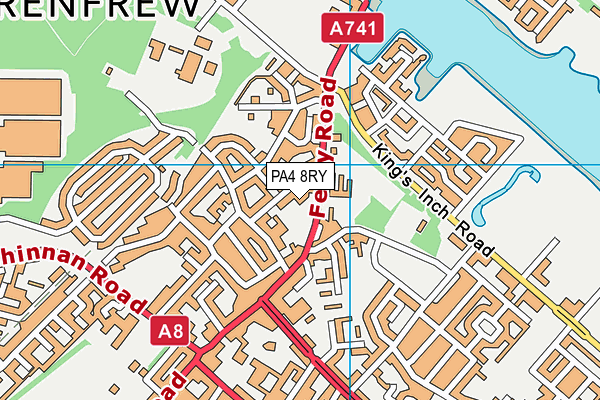 PA4 8RY map - OS VectorMap District (Ordnance Survey)