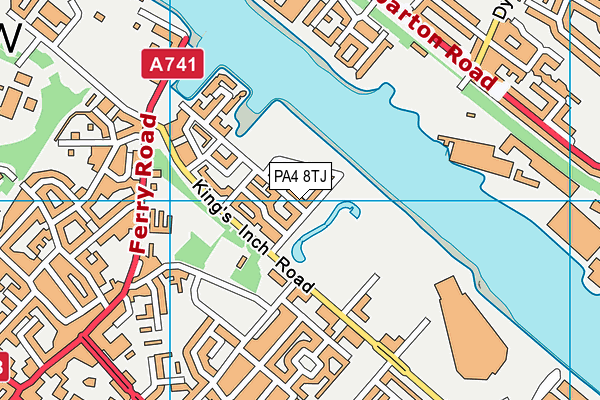 PA4 8TJ map - OS VectorMap District (Ordnance Survey)