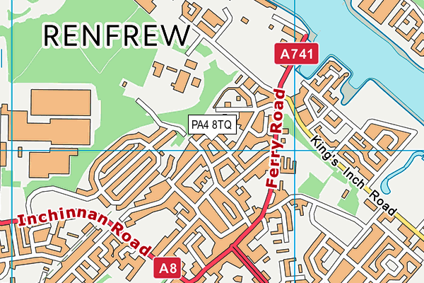 PA4 8TQ map - OS VectorMap District (Ordnance Survey)