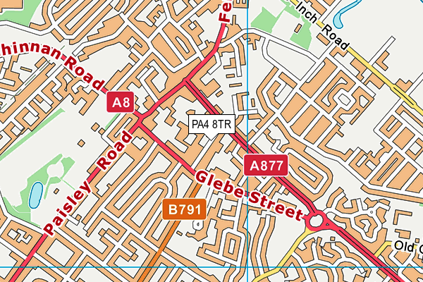 PA4 8TR map - OS VectorMap District (Ordnance Survey)