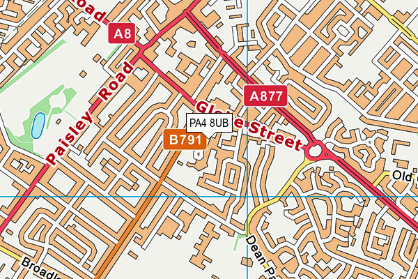 PA4 8UB map - OS VectorMap District (Ordnance Survey)