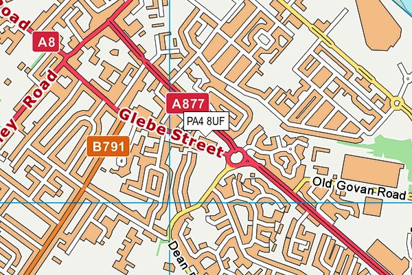 PA4 8UF map - OS VectorMap District (Ordnance Survey)