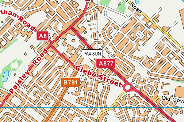 PA4 8UN map - OS VectorMap District (Ordnance Survey)