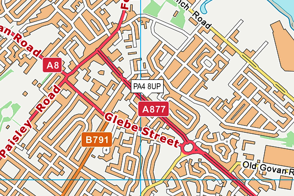 PA4 8UP map - OS VectorMap District (Ordnance Survey)