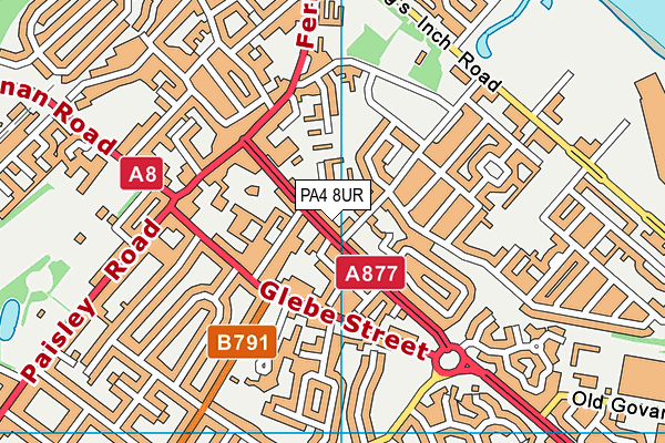 PA4 8UR map - OS VectorMap District (Ordnance Survey)