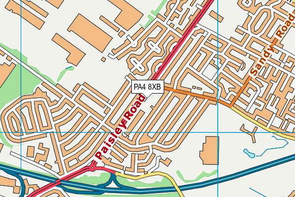 PA4 8XB map - OS VectorMap District (Ordnance Survey)