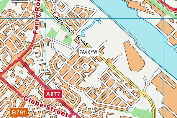 PA4 8YW map - OS VectorMap District (Ordnance Survey)