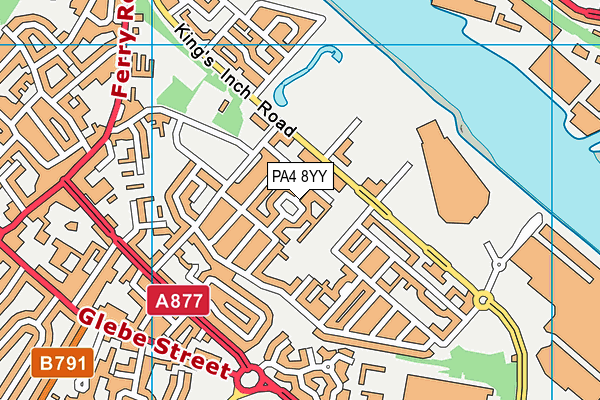 PA4 8YY map - OS VectorMap District (Ordnance Survey)