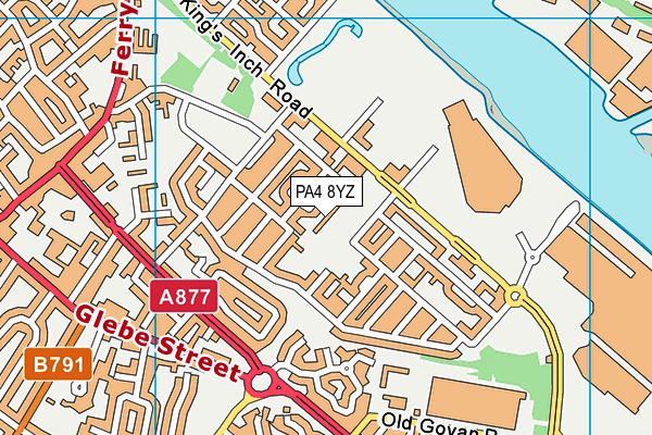 PA4 8YZ map - OS VectorMap District (Ordnance Survey)