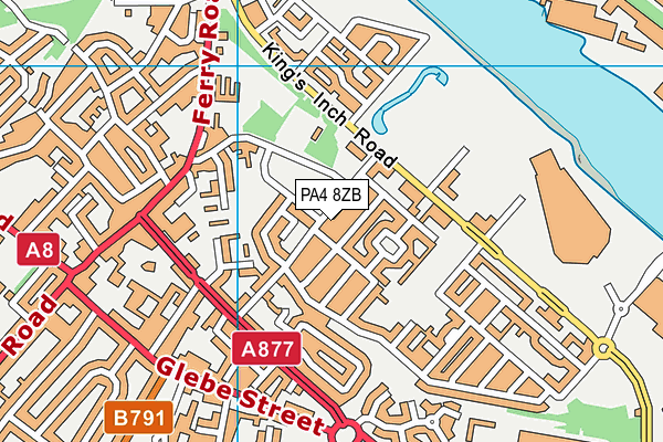 PA4 8ZB map - OS VectorMap District (Ordnance Survey)