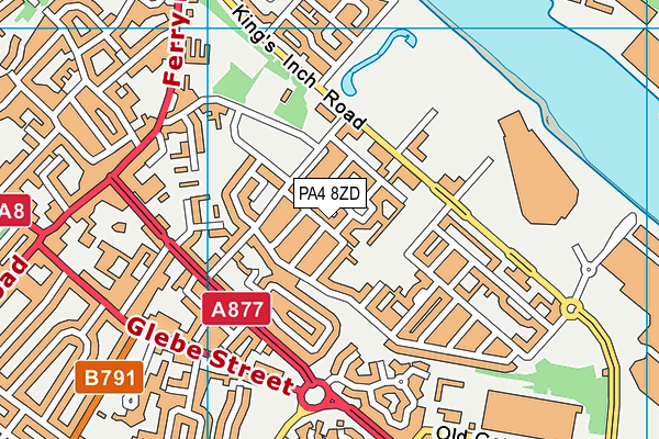 PA4 8ZD map - OS VectorMap District (Ordnance Survey)