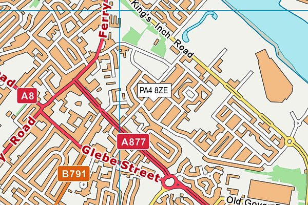 PA4 8ZE map - OS VectorMap District (Ordnance Survey)