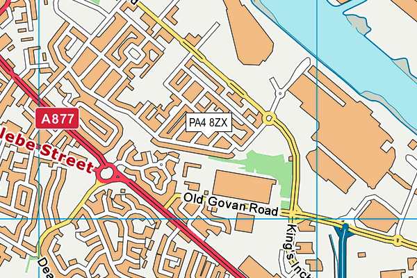 PA4 8ZX map - OS VectorMap District (Ordnance Survey)