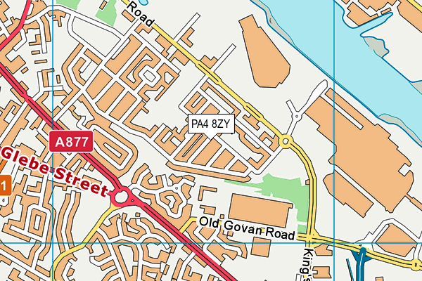 PA4 8ZY map - OS VectorMap District (Ordnance Survey)