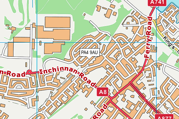 PA4 9AU map - OS VectorMap District (Ordnance Survey)