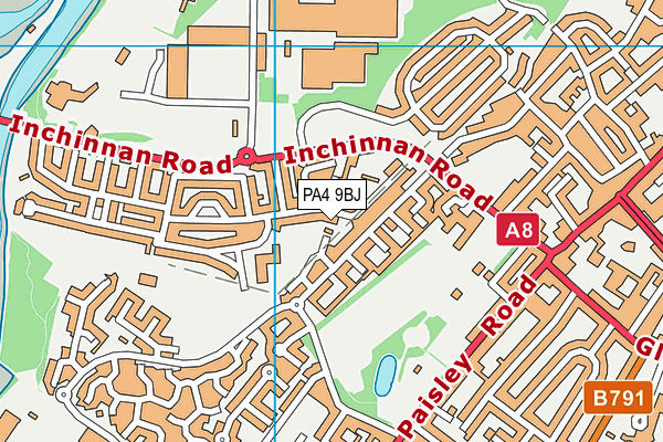 PA4 9BJ map - OS VectorMap District (Ordnance Survey)