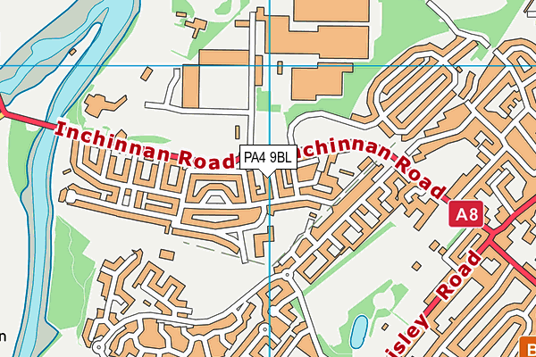 PA4 9BL map - OS VectorMap District (Ordnance Survey)