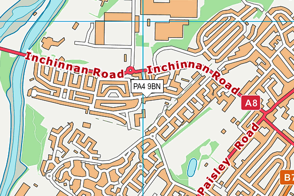 PA4 9BN map - OS VectorMap District (Ordnance Survey)