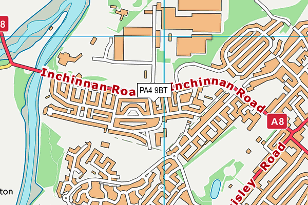 PA4 9BT map - OS VectorMap District (Ordnance Survey)