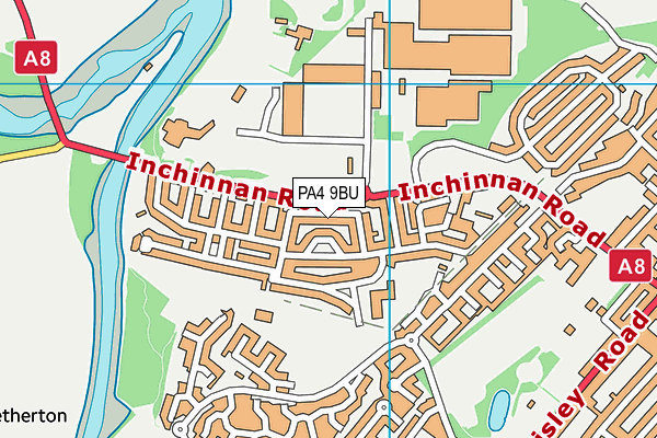 PA4 9BU map - OS VectorMap District (Ordnance Survey)