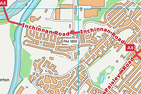 PA4 9BW map - OS VectorMap District (Ordnance Survey)