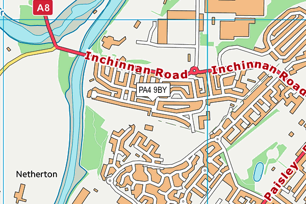 PA4 9BY map - OS VectorMap District (Ordnance Survey)