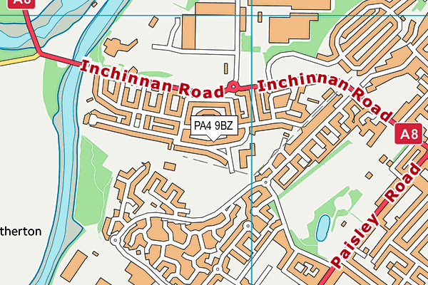 PA4 9BZ map - OS VectorMap District (Ordnance Survey)