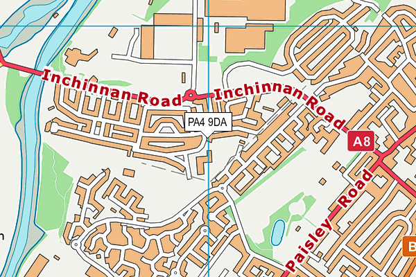 PA4 9DA map - OS VectorMap District (Ordnance Survey)