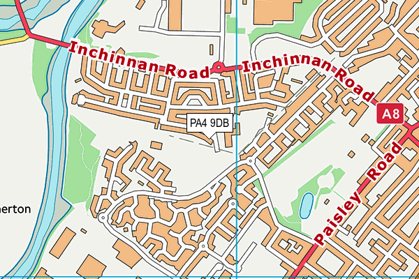PA4 9DB map - OS VectorMap District (Ordnance Survey)